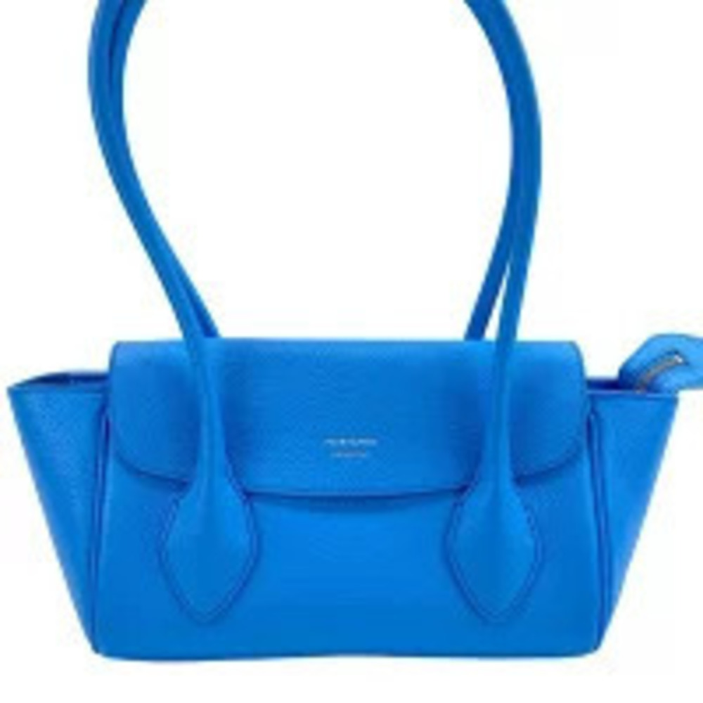 Salvatore Ferragamo Leather East West Handbag Blue